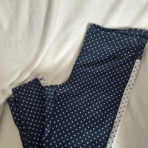Old Navy Active Women’s Navy and White Polka Dot Leggings